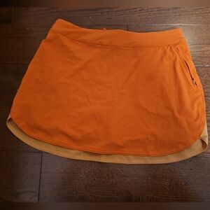 Outdoor Voices Skort Womens Sz M Orange Color Block Athletic Tennis Golf Skort